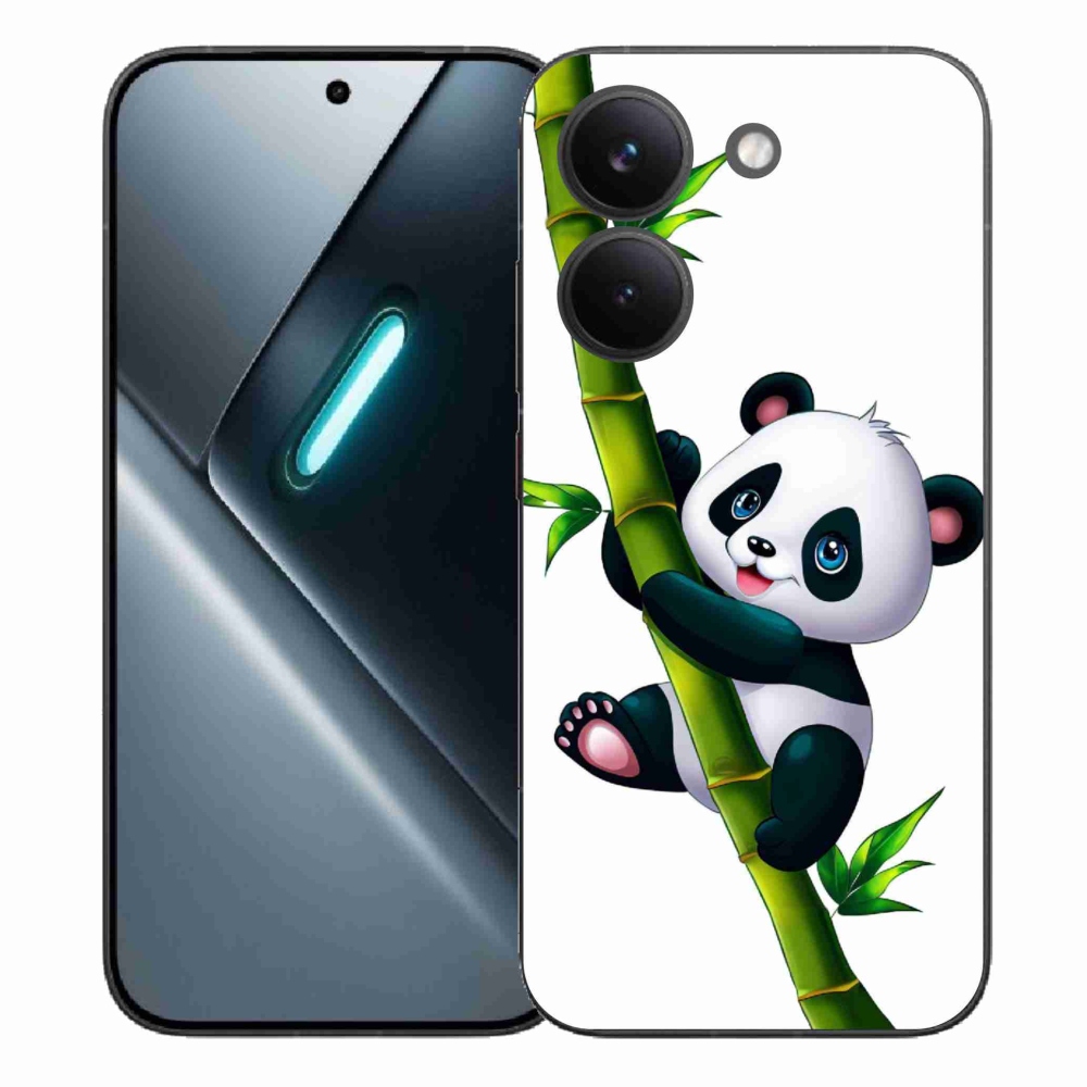 Gél borítás mmCase a Xiaomi Poco X8 Pro számára - panda a bambuszon