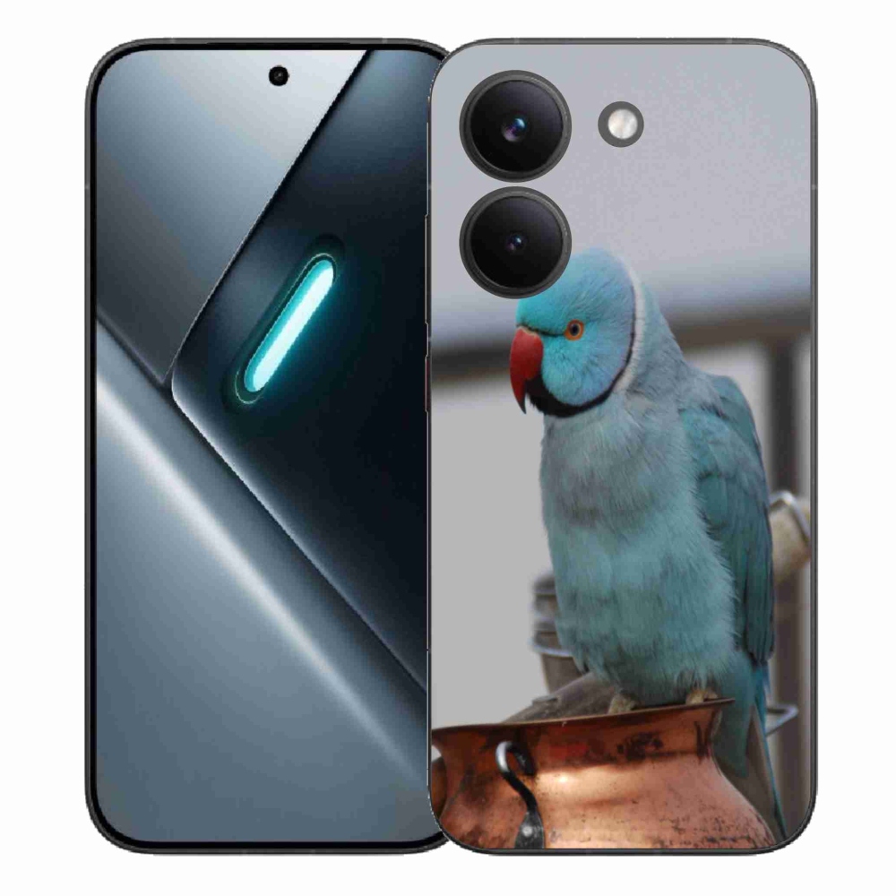 Gél borítás mmCase a Xiaomi Poco X8 Pro készülékhez - papagáj alexander kék