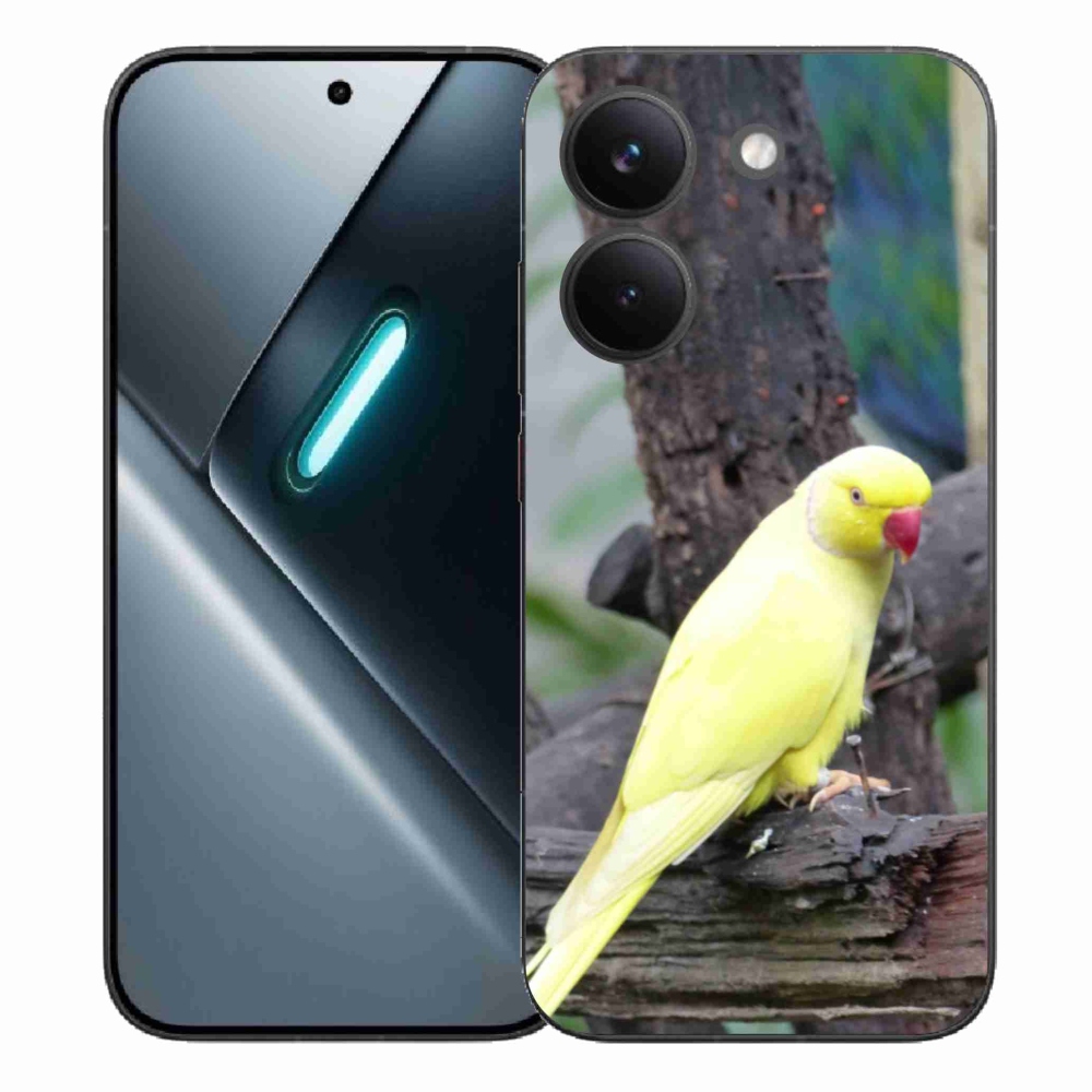 Gél borítás mmCase a Xiaomi Poco X8 Pro készülékhez - papagáj alexander sárga