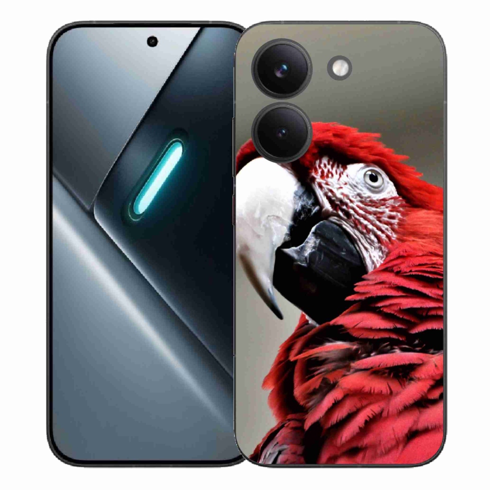 Gél borítás mmCase a Xiaomi Poco X8 Pro készülékhez - papagáj ara piros