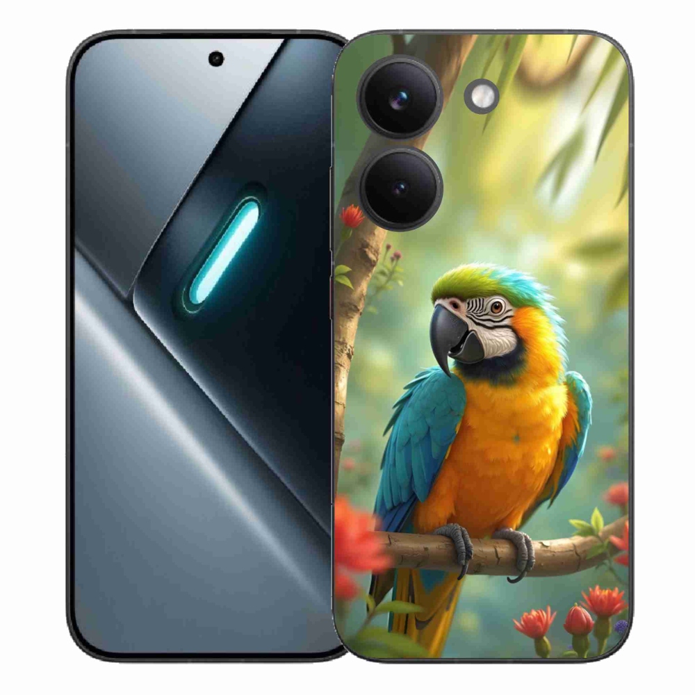 Gél borítás mmCase a Xiaomi Poco X8 Pro készülékhez - papagáj ara kék és sárga