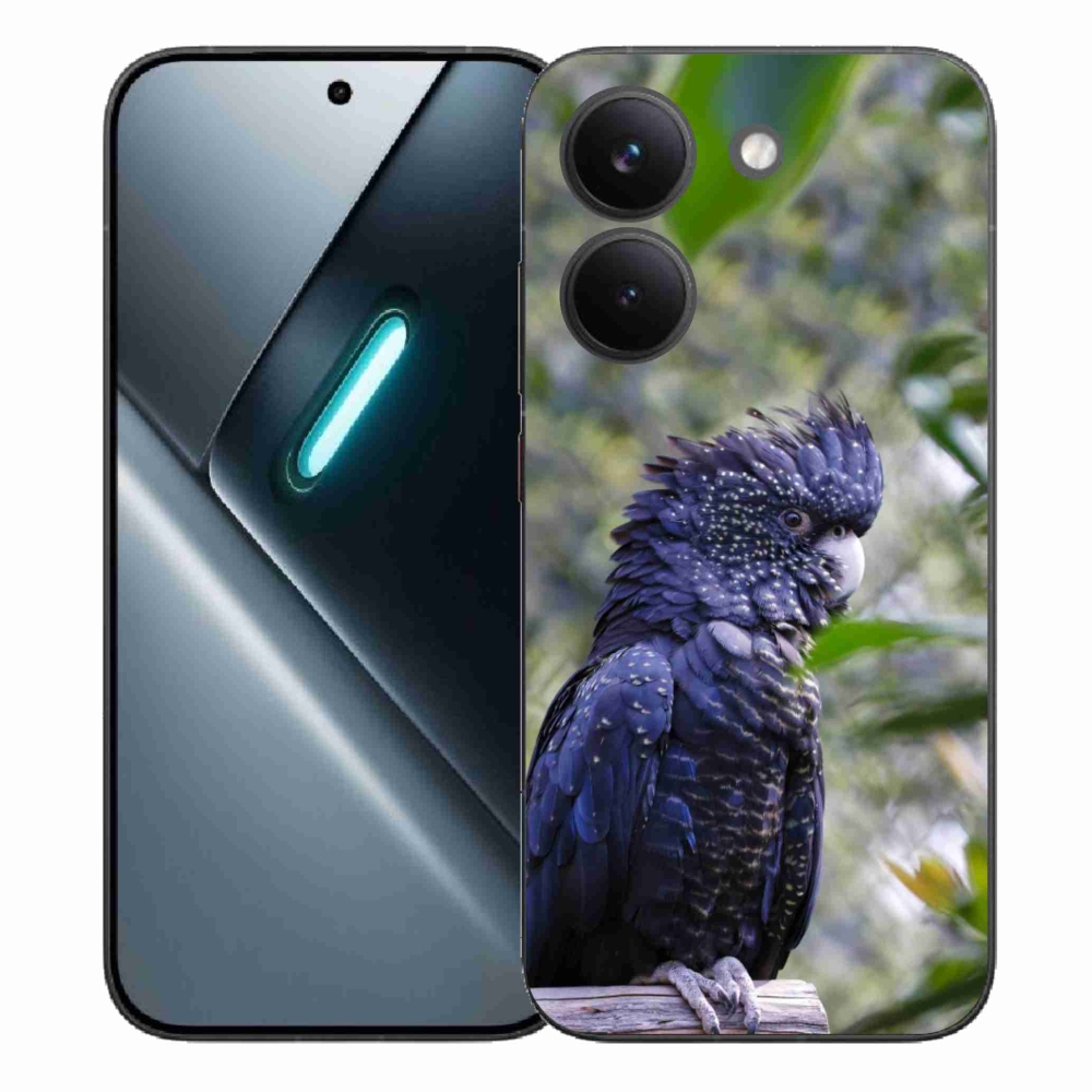 Gél borítás mmCase a Xiaomi Poco X8 Pro készülékhez - papagáj kakadu fekete