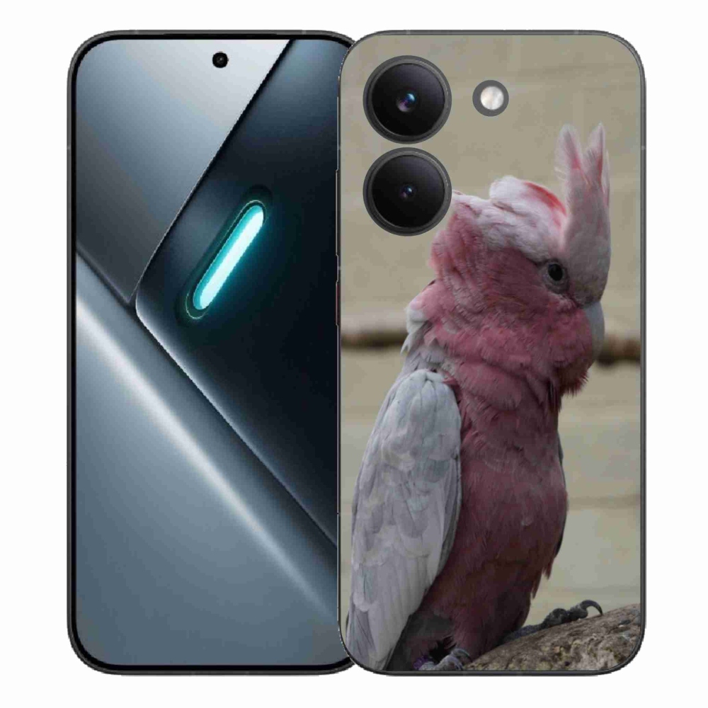 Zselés borítás mmCase a Xiaomi Poco X8 Pro készülékhez - papagáj kakadu rózsaszínű