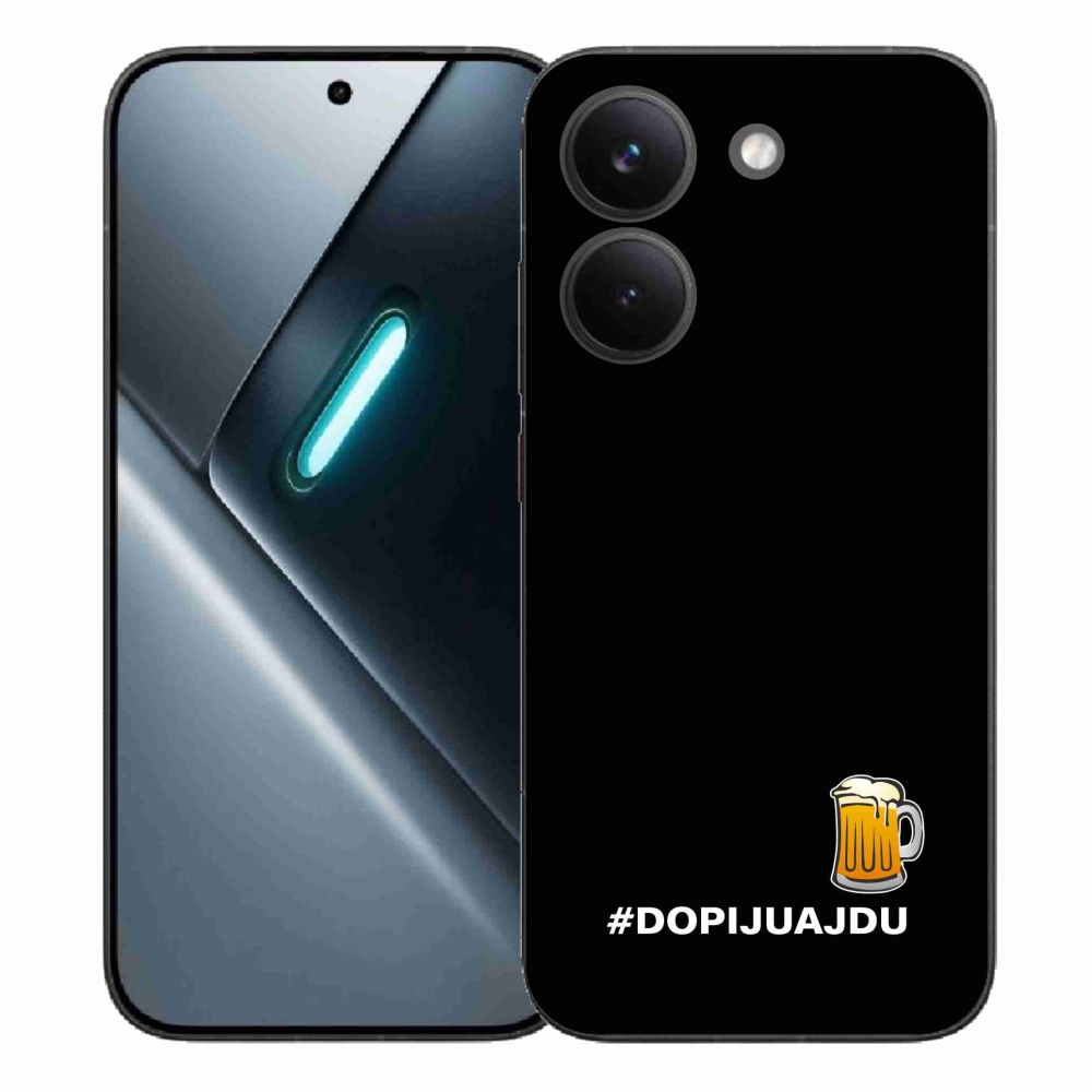 Gél borítás mmCase a Xiaomi Poco X8 Pro számára - sör motívum 1 fekete háttér