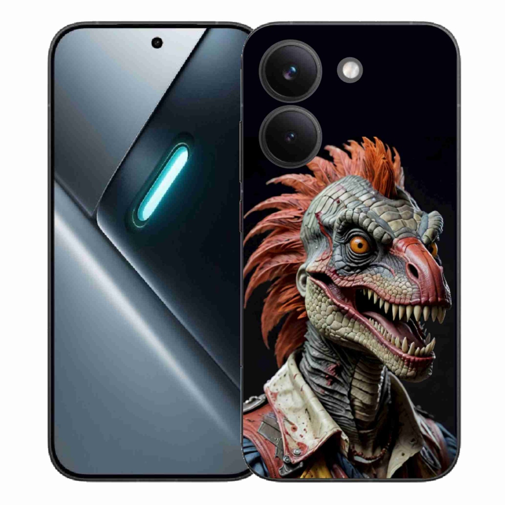 Gél borítás mmCase a Xiaomi Poco X8 Pro számára - punk dinoszaurusz