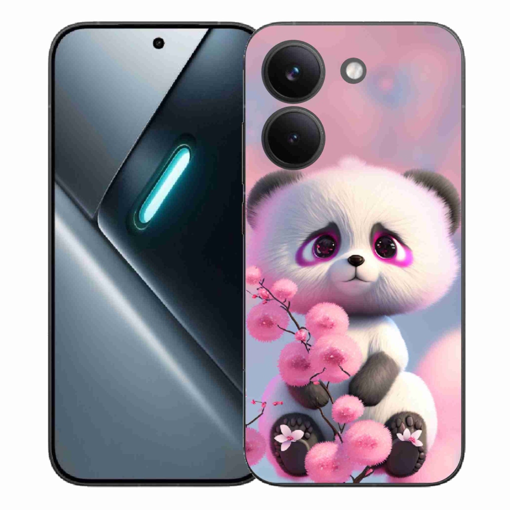 Gél borítás mmCase a Xiaomi Poco X8 Pro számára - aranyos panda 1