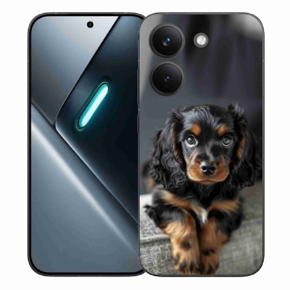 Gél borítás mmCase a Xiaomi Poco X8 Pro számára - aranyos hosszú szőrű tacskó