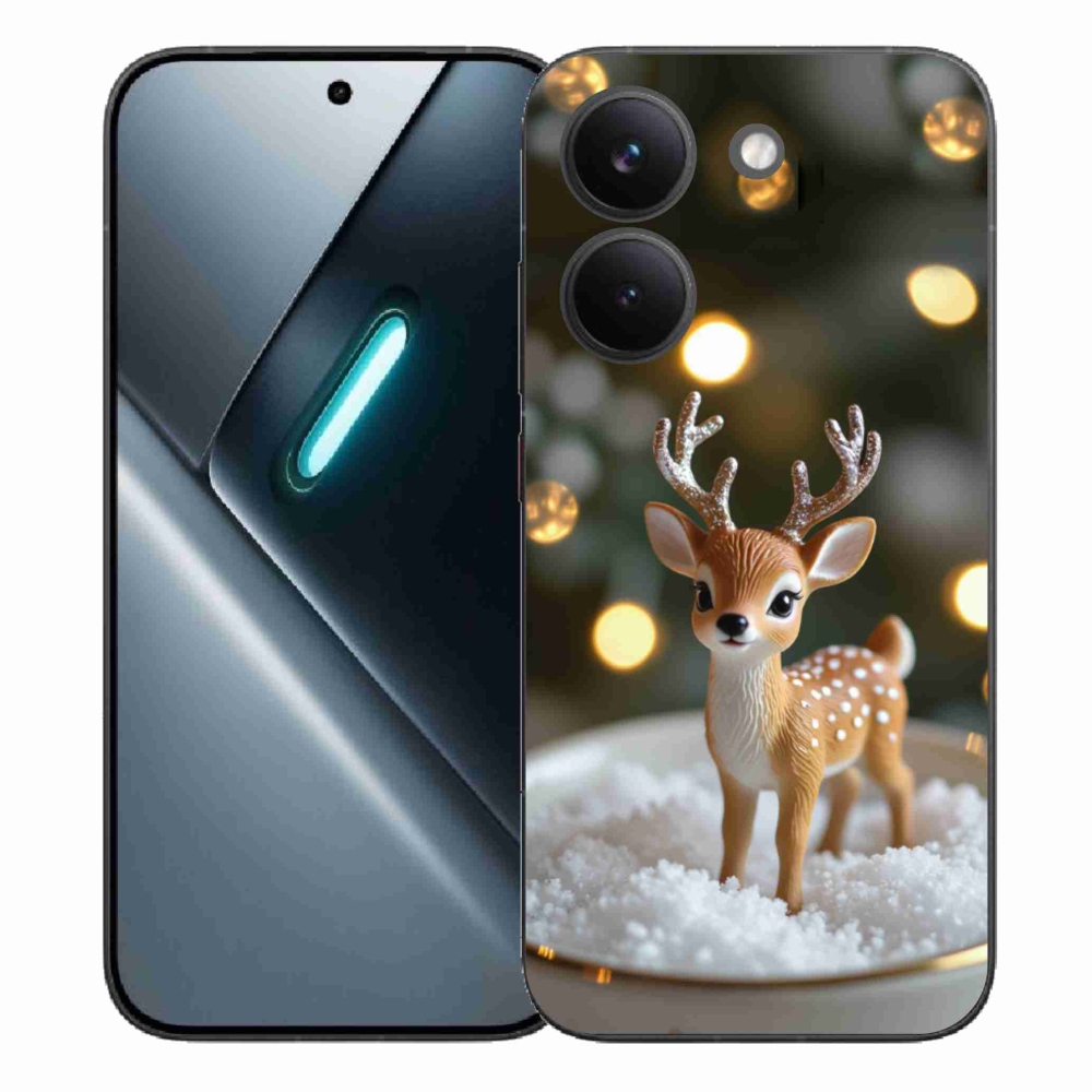 Gél borítás mmCase a Xiaomi Poco X8 Pro számára - aranyos karácsonyi szarvasok