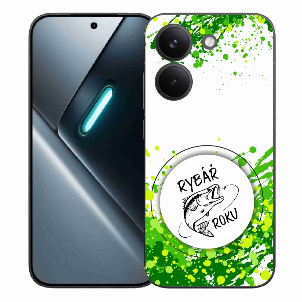 Gél borítás mmCase a Xiaomi Poco X8 Pro számára - az év horgásza fehér háttérrel