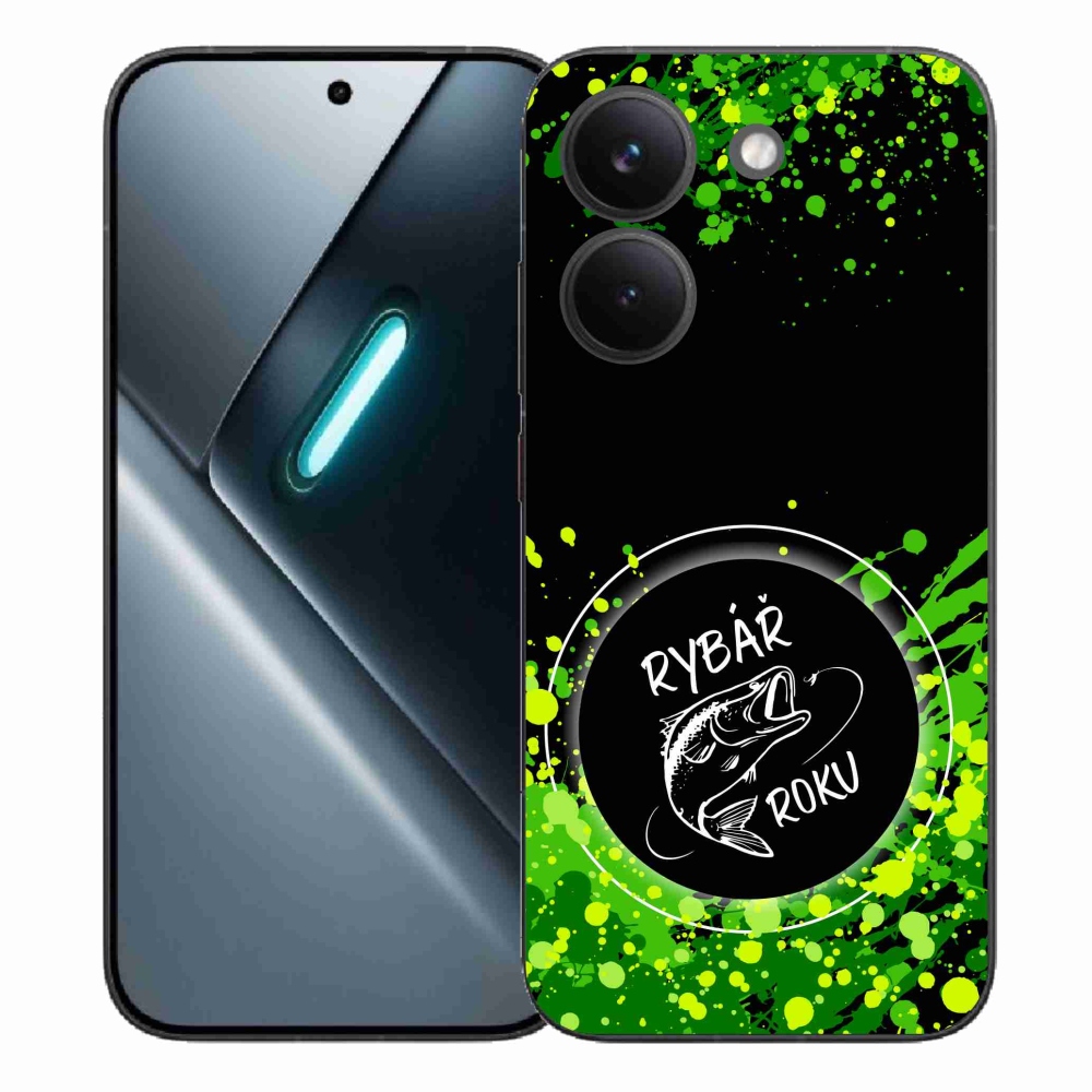 Gél borítás mmCase a Xiaomi Poco X8 Pro számára - az év horgásza fekete háttérrel