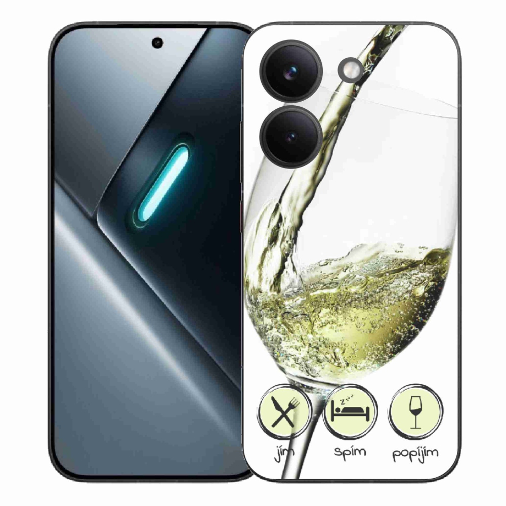 Gél borítás mmCase a Xiaomi Poco X8 Pro készülékhez - borospohár fehér