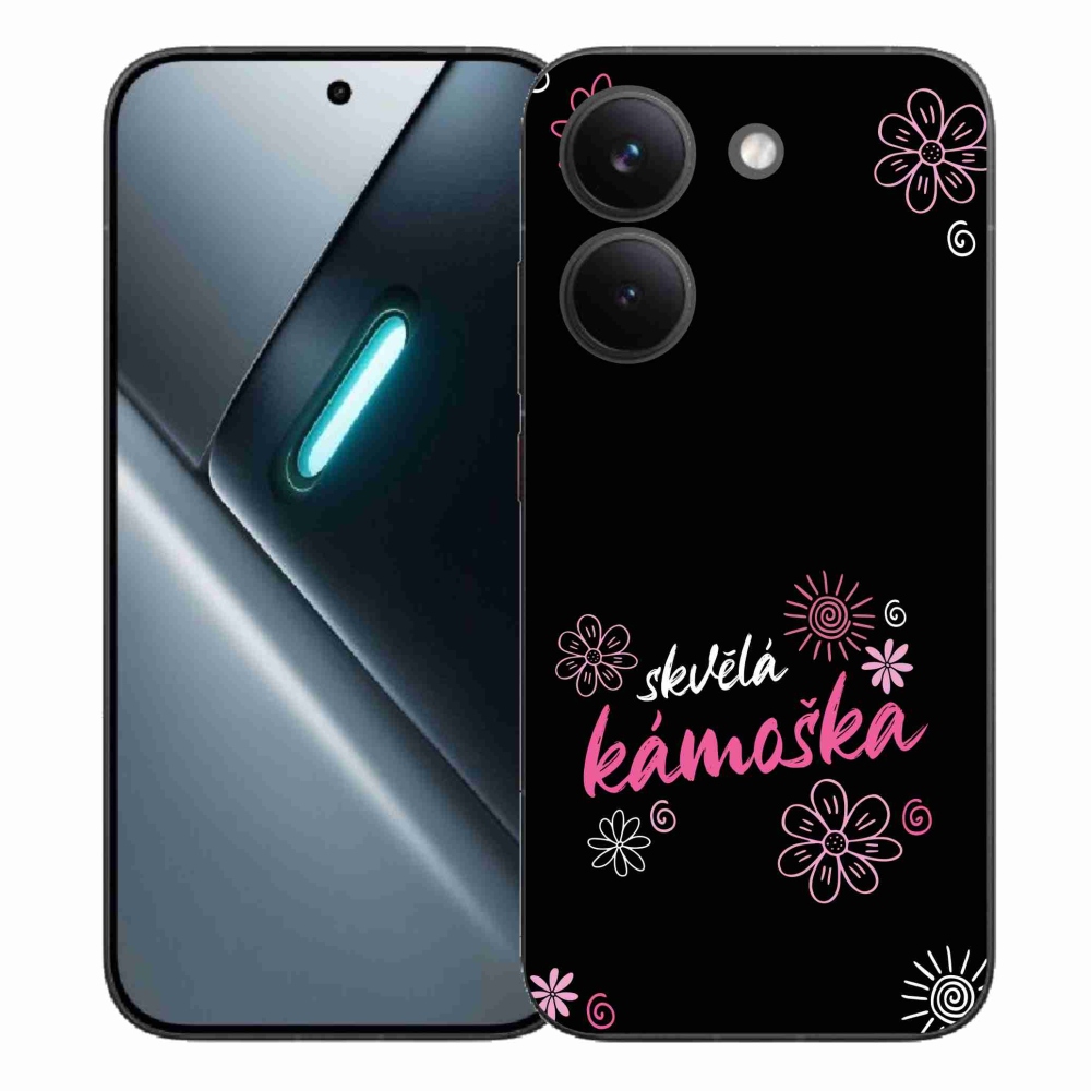 Gél borítás mmCase a Xiaomi Poco X8 Pro - nagyszerű haver fekete háttérrel