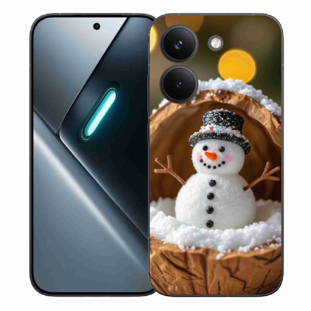 Gél borítás mmCase a Xiaomi Poco X8 Pro számára - hóember 4