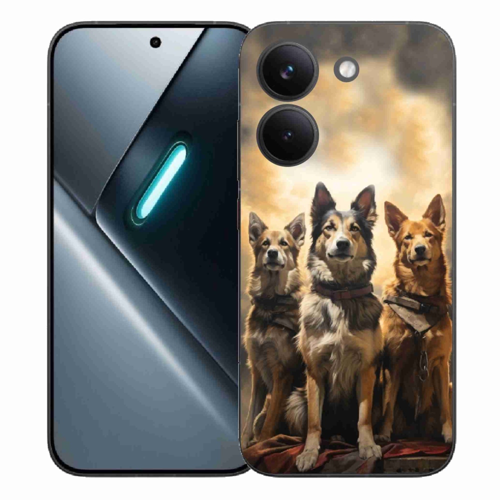 Gél borítás mmCase a Xiaomi Poco X8 Pro számára - három kutya