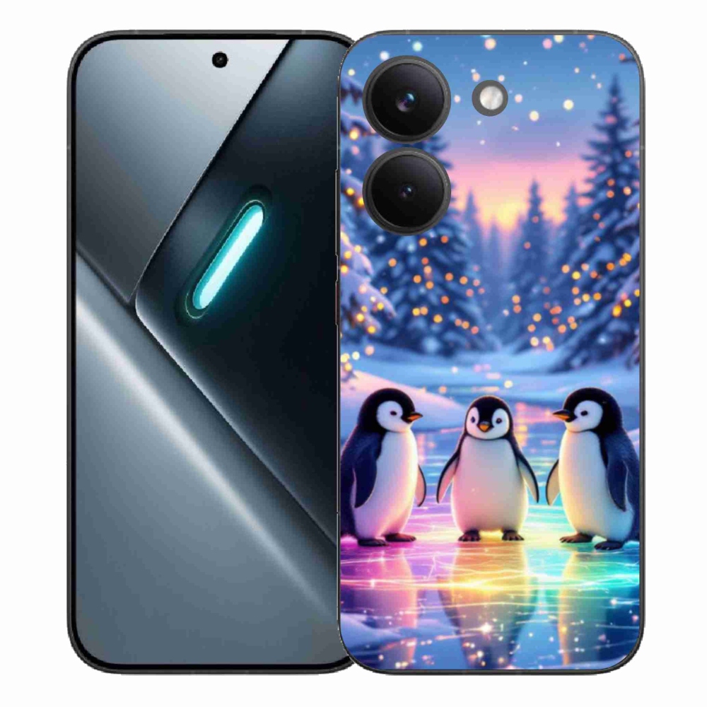 Gél borítás mmCase a Xiaomi Poco X8 Pro számára - pingvinek