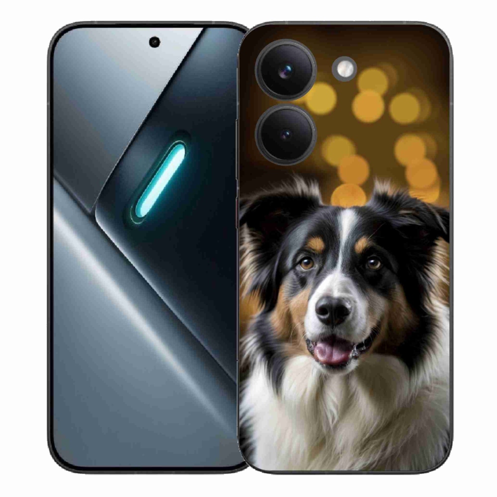 Gél borítás mmCase a Xiaomi Poco X8 Pro számára - mosolygó ausztrál juhászkutya