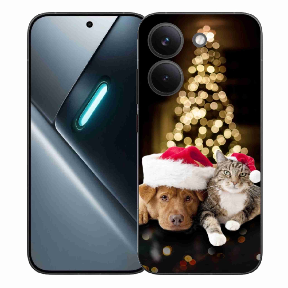 Gél borítás mmCase a Xiaomi Poco X8 Pro számára - Karácsonyi kutya és macska