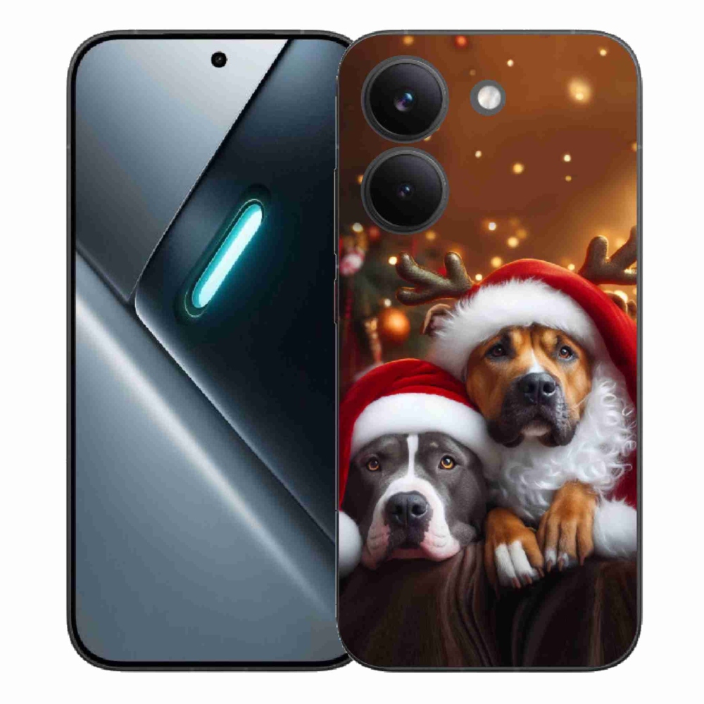 Gél borítás mmCase a Xiaomi Poco X8 Pro számára - Karácsonyi kutyák