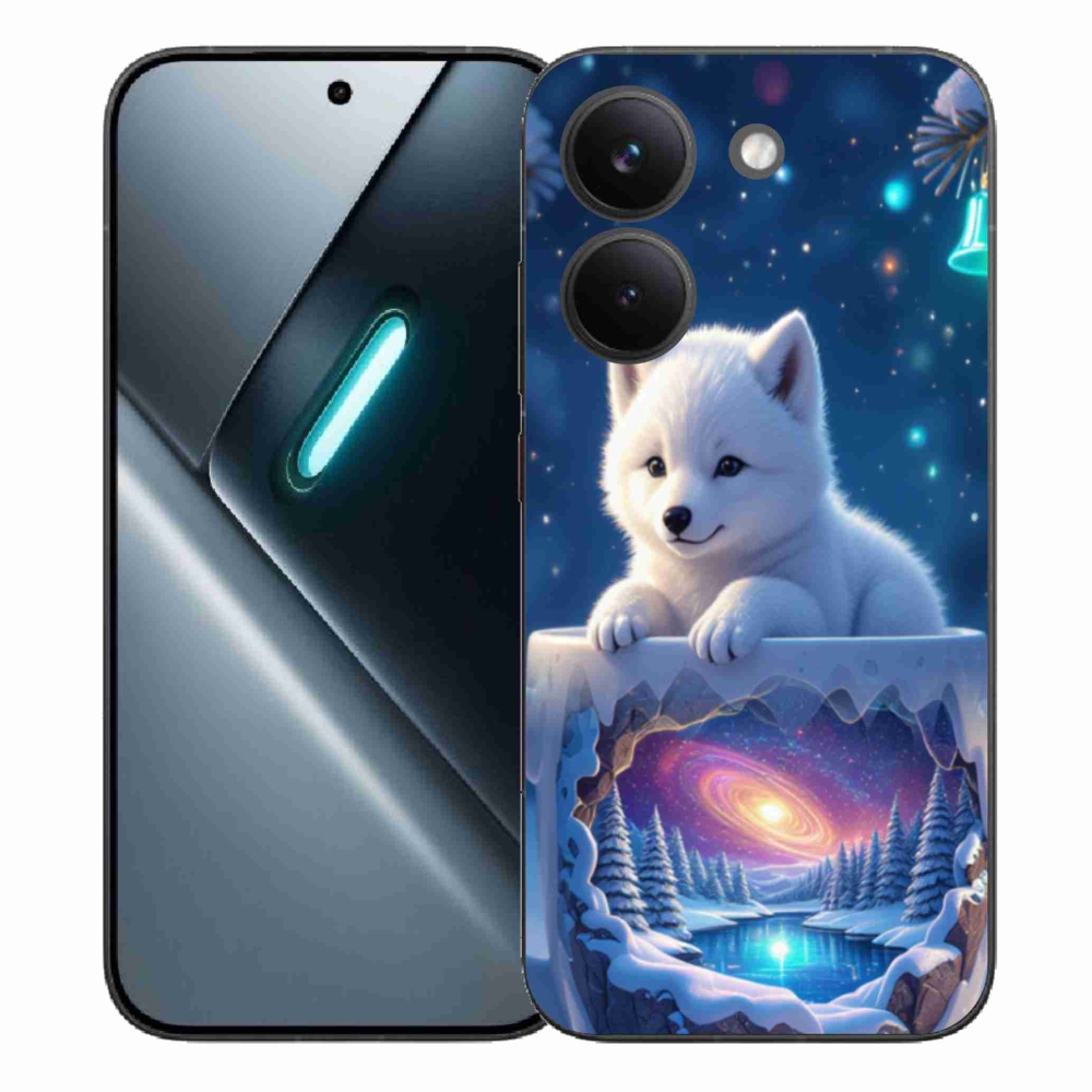 Gél borítás mmCase a Xiaomi Poco X8 Pro számára - Karácsonyi kölyökkutyakölyök