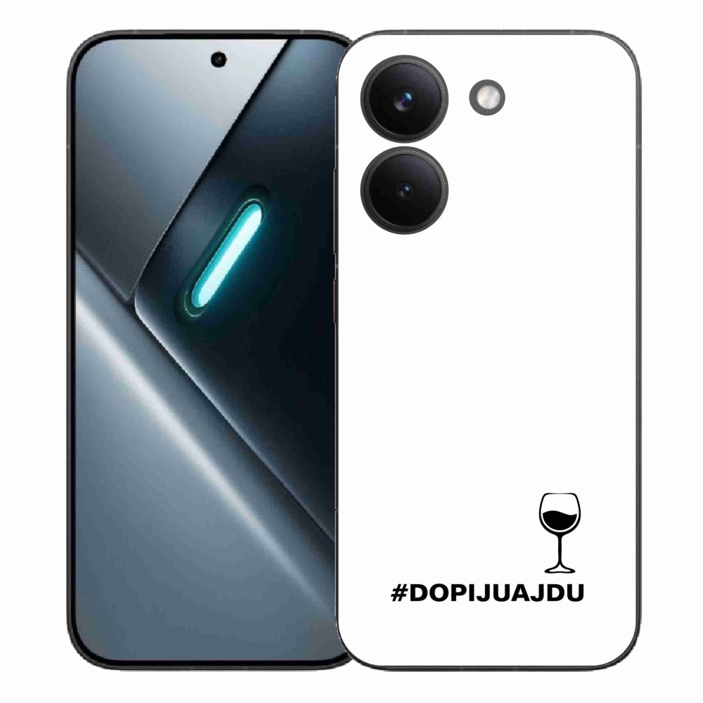 Gél borítás mmCase a Xiaomi Poco X8 Pro készülékhez - bor motívum fehér háttérrel