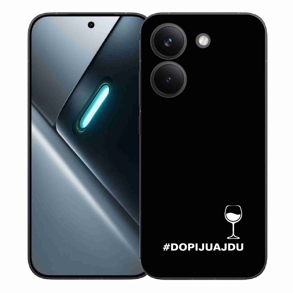 Gél borítás mmCase a Xiaomi Poco X8 Pro készülékhez - bor motívum fekete háttérrel