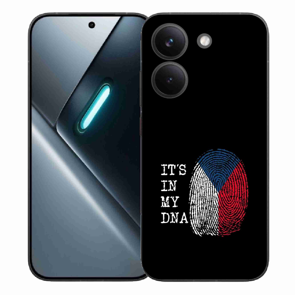 Gél borító mmCase a Xiaomi Poco X8 Pro - zászló ujjlenyomat fekete háttérrel