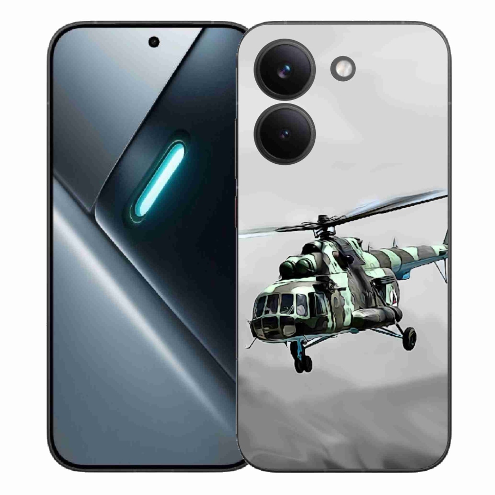 Gél borítás mmCase a Xiaomi Poco X8 Pro számára - katonai helikopter