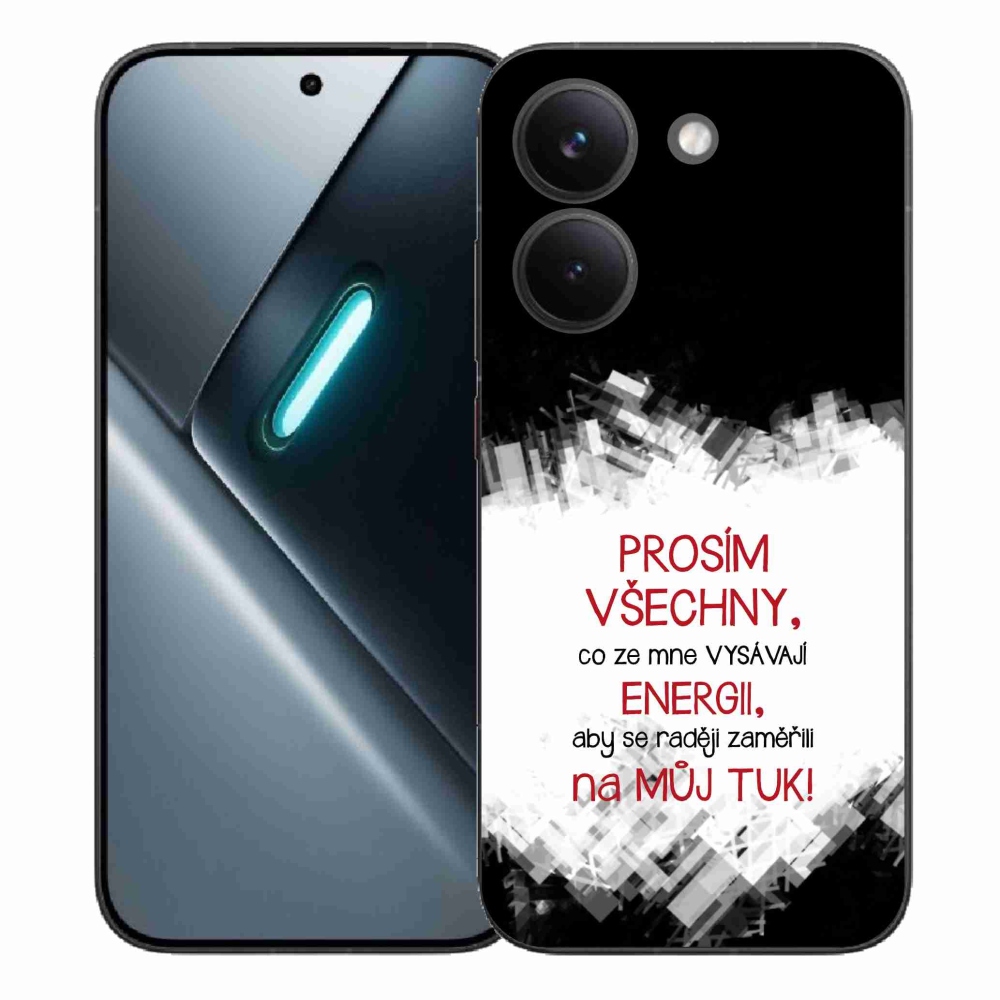 Gél borító mmCase a Xiaomi Poco X8 Pro számára - vicces szöveg 1 piros