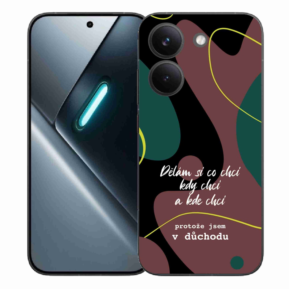 Gél borító mmCase a Xiaomi Poco X8 Pro számára - vicces szöveg 10 fekete háttér