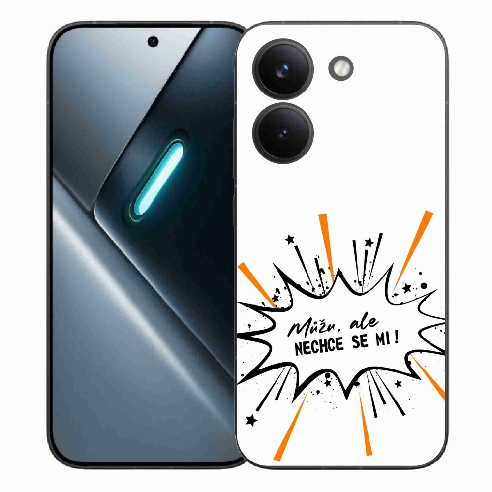 Gél borító mmCase a Xiaomi Poco X8 Pro számára - vicces szöveg 11 fehér háttér