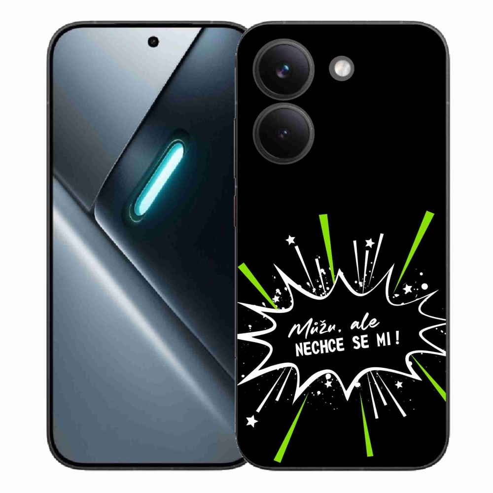 Gél borító mmCase a Xiaomi Poco X8 Pro számára - vicces szöveg 11 fekete háttér