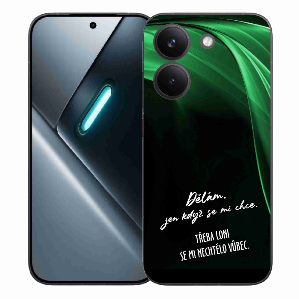 Gél borító mmCase a Xiaomi Poco X8 Pro számára - vicces szöveg 12 fekete háttér