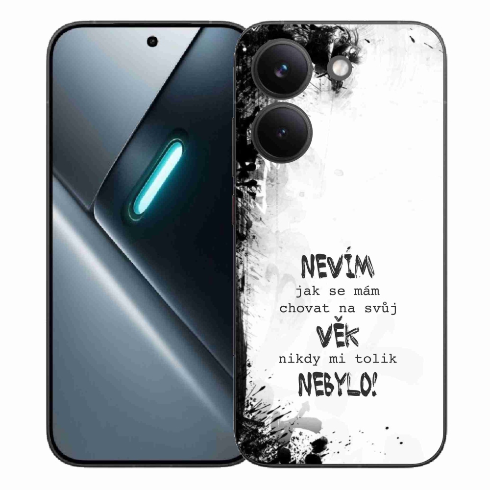 Gél borító mmCase a Xiaomi Poco X8 Pro számára - vicces szöveg 14 fehér háttér