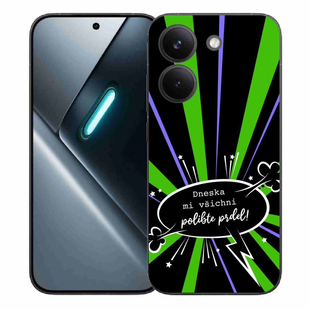 Gél borító mmCase a Xiaomi Poco X8 Pro készülékhez - vicces szöveg 15 fekete háttér