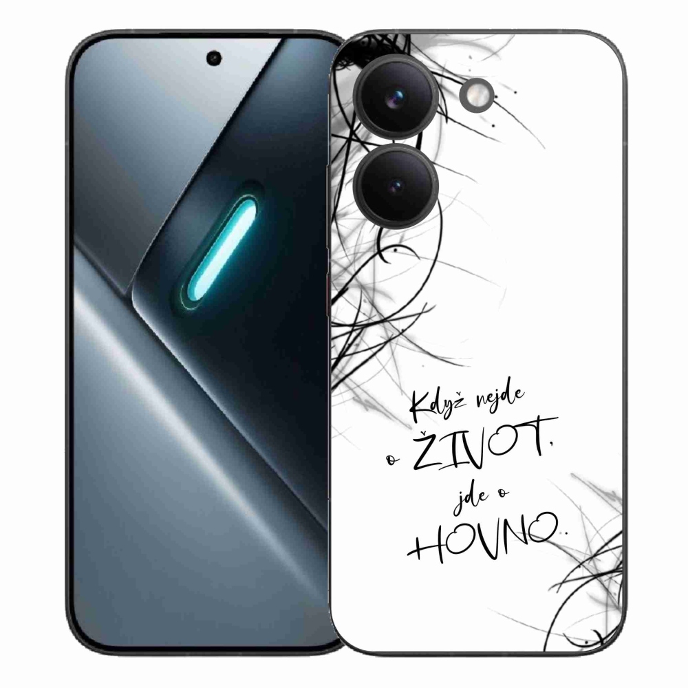 Gél borító mmCase a Xiaomi Poco X8 Pro számára - vicces szöveg 16 fehér háttér