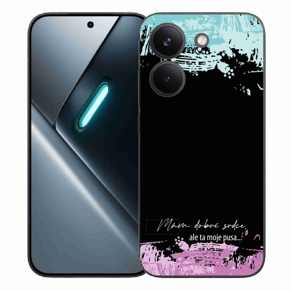 Gél borító mmCase a Xiaomi Poco X8 Pro számára - vicces szöveg 3 fekete háttér