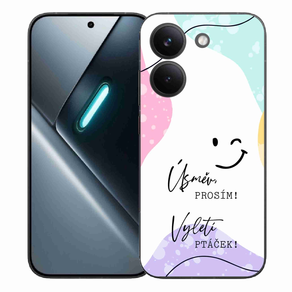 Gél borító mmCase a Xiaomi Poco X8 Pro készülékhez - vicces szöveg 4 fehér háttérrel