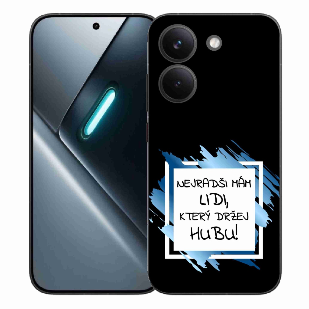 Gél borító mmCase a Xiaomi Poco X8 Pro számára - vicces szöveg 7 fehér és fekete háttérrel