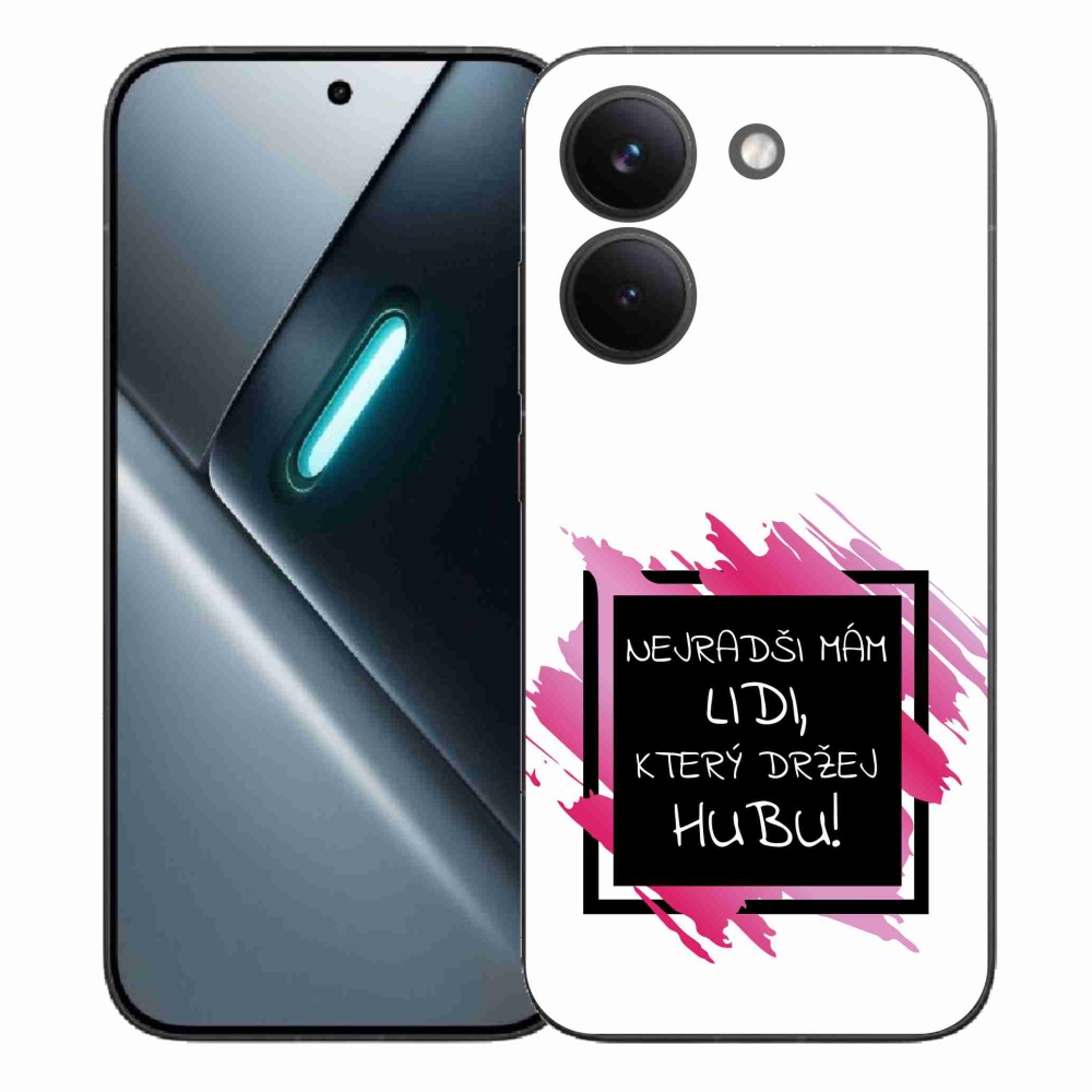 Gél borító mmCase a Xiaomi Poco X8 Pro számára - vicces szöveg 7 fekete és fehér háttérrel