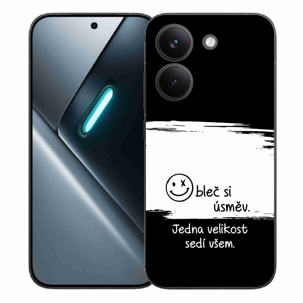 Gél borító mmCase a Xiaomi Poco X8 Pro számára - vicces szöveg 8 fekete és fehér háttérrel