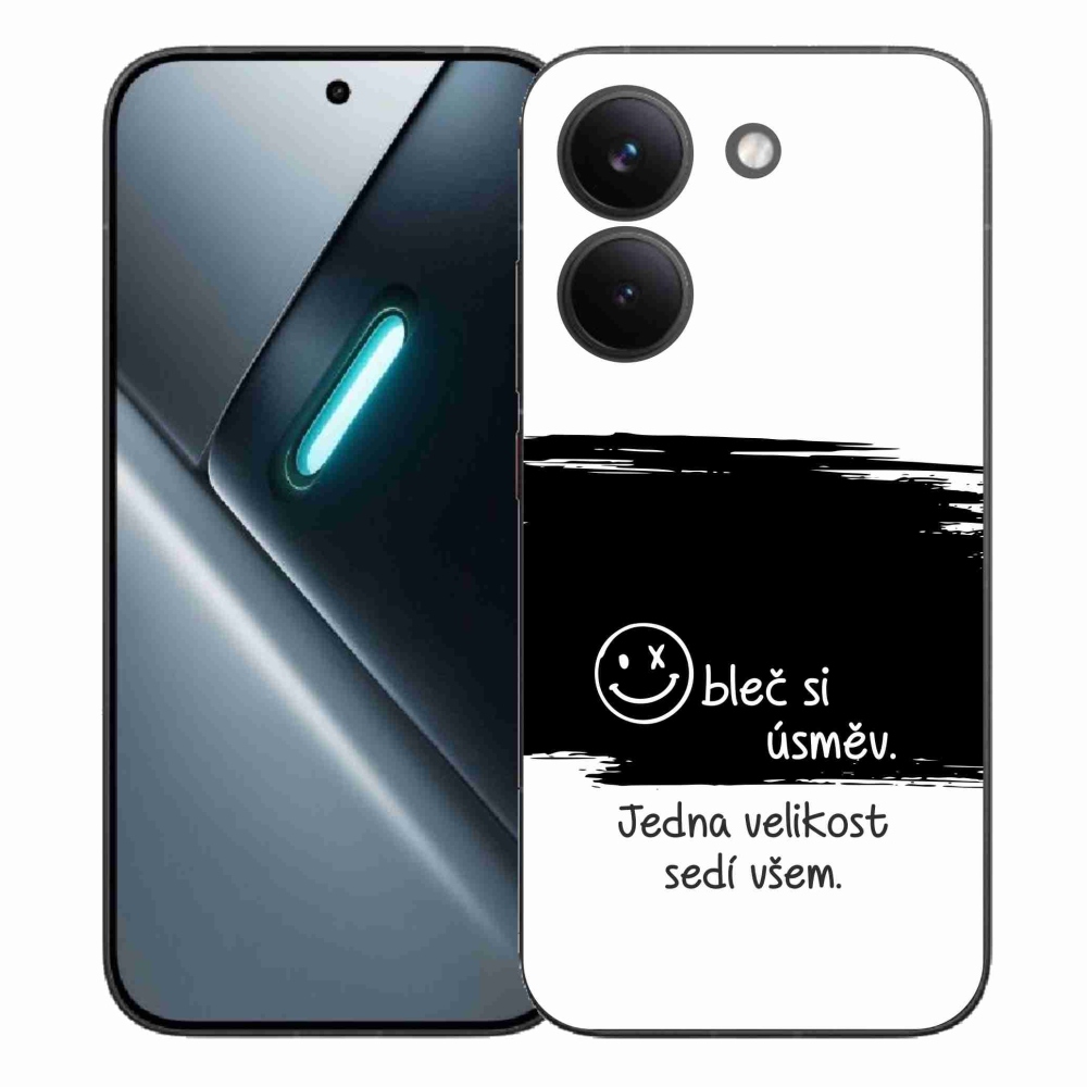 Gél borító mmCase a Xiaomi Poco X8 Pro számára - vicces szöveg 8 fekete és fehér háttérrel