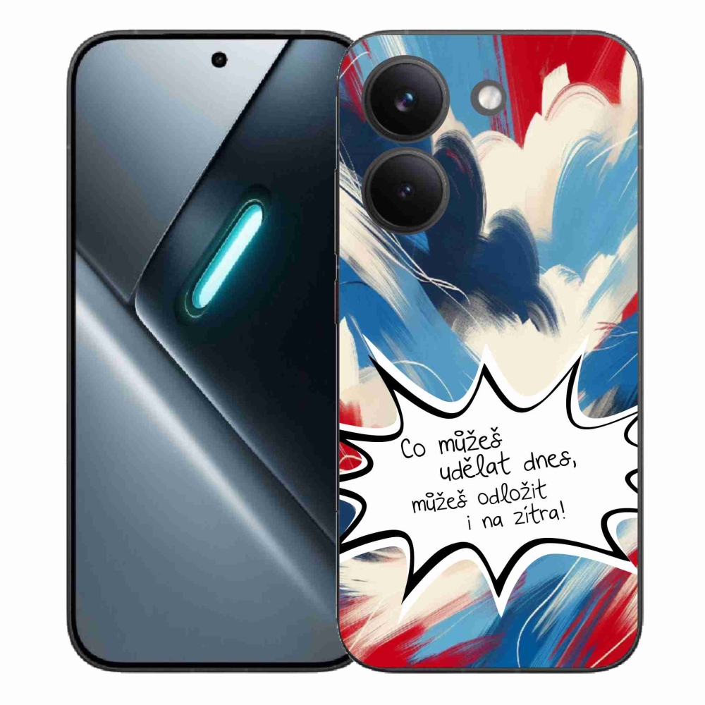 Gél borító mmCase a Xiaomi Poco X8 Pro számára - vicces szöveg 9 fehér háttér