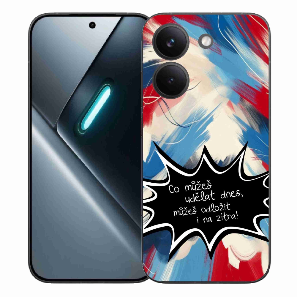 Gél borító mmCase a Xiaomi Poco X8 Pro készülékhez - vicces szöveg 9 fekete háttér