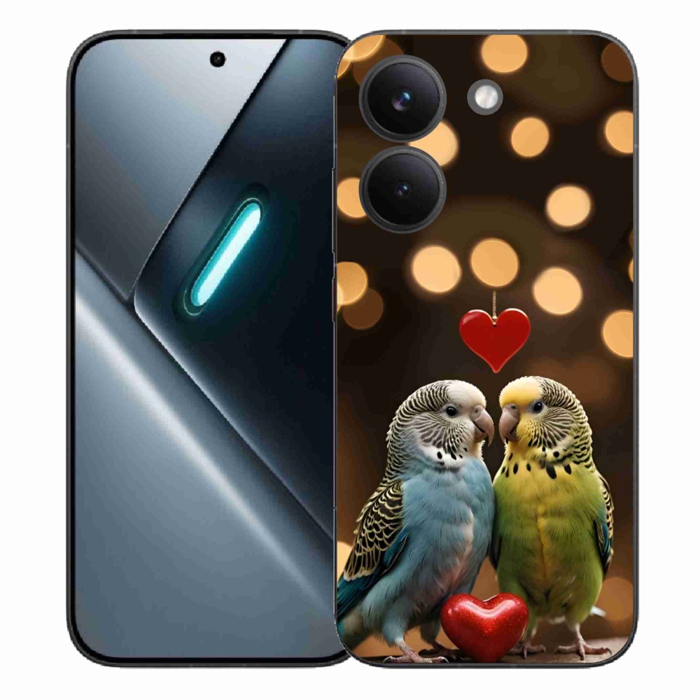 Gél borítás mmCase a Xiaomi Poco X8 Pro számára - szerelmes papagájok