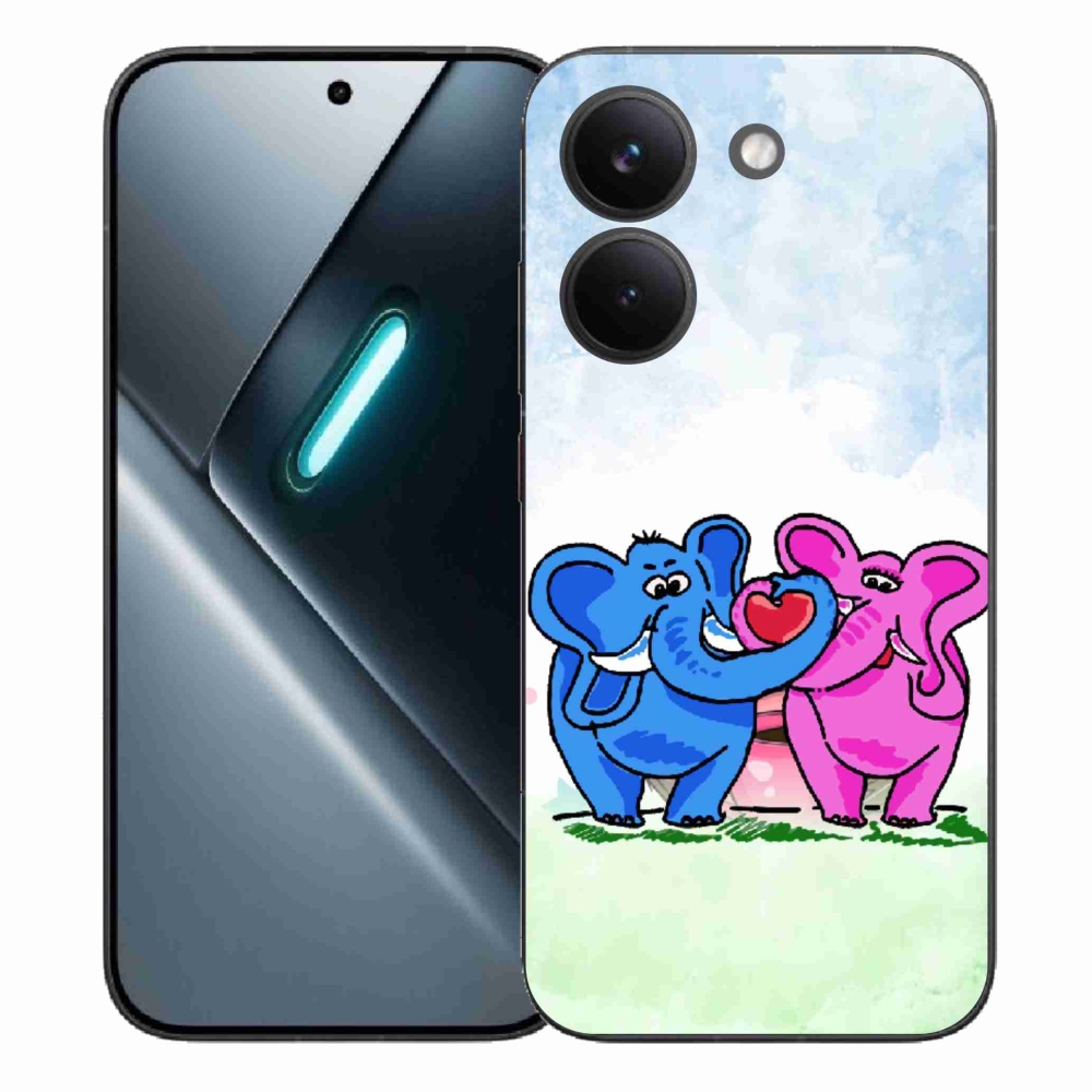 Gél borítás mmCase a Xiaomi Poco X8 Pro számára - szerelmes elefántok