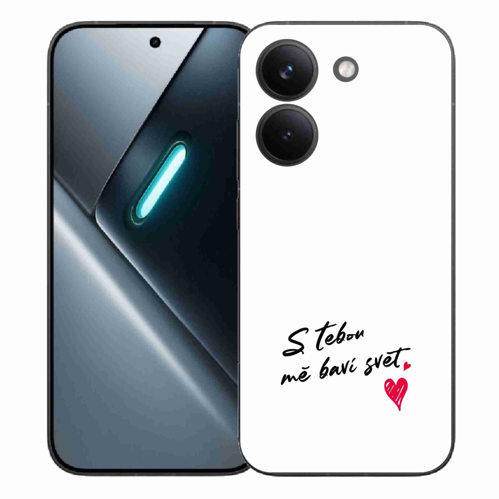 Gél borító mmCase a Xiaomi Poco X8 Pro készülékhez - szerelmes szöveg 1 fehér háttér