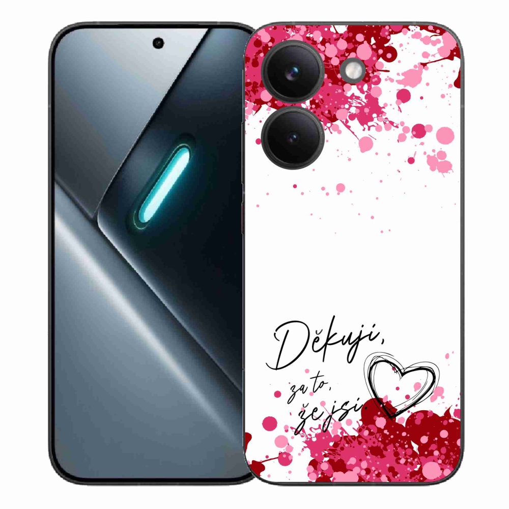 Gél borító mmCase a Xiaomi Poco X8 Pro készülékhez - szerelmes szöveg 2 fehér háttér