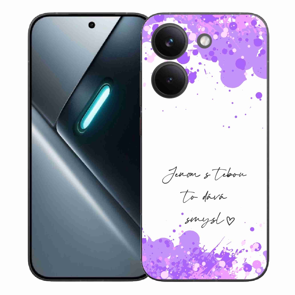 Gél borító mmCase a Xiaomi Poco X8 Pro számára - szerelmes szöveg fehér háttérrel