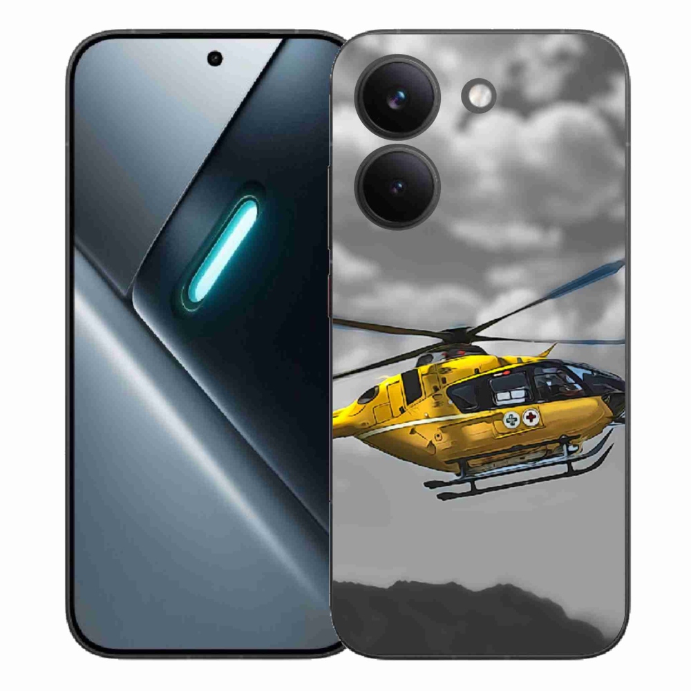 Gél borítás mmCase a Xiaomi Poco X8 Pro számára - sárga helikopter