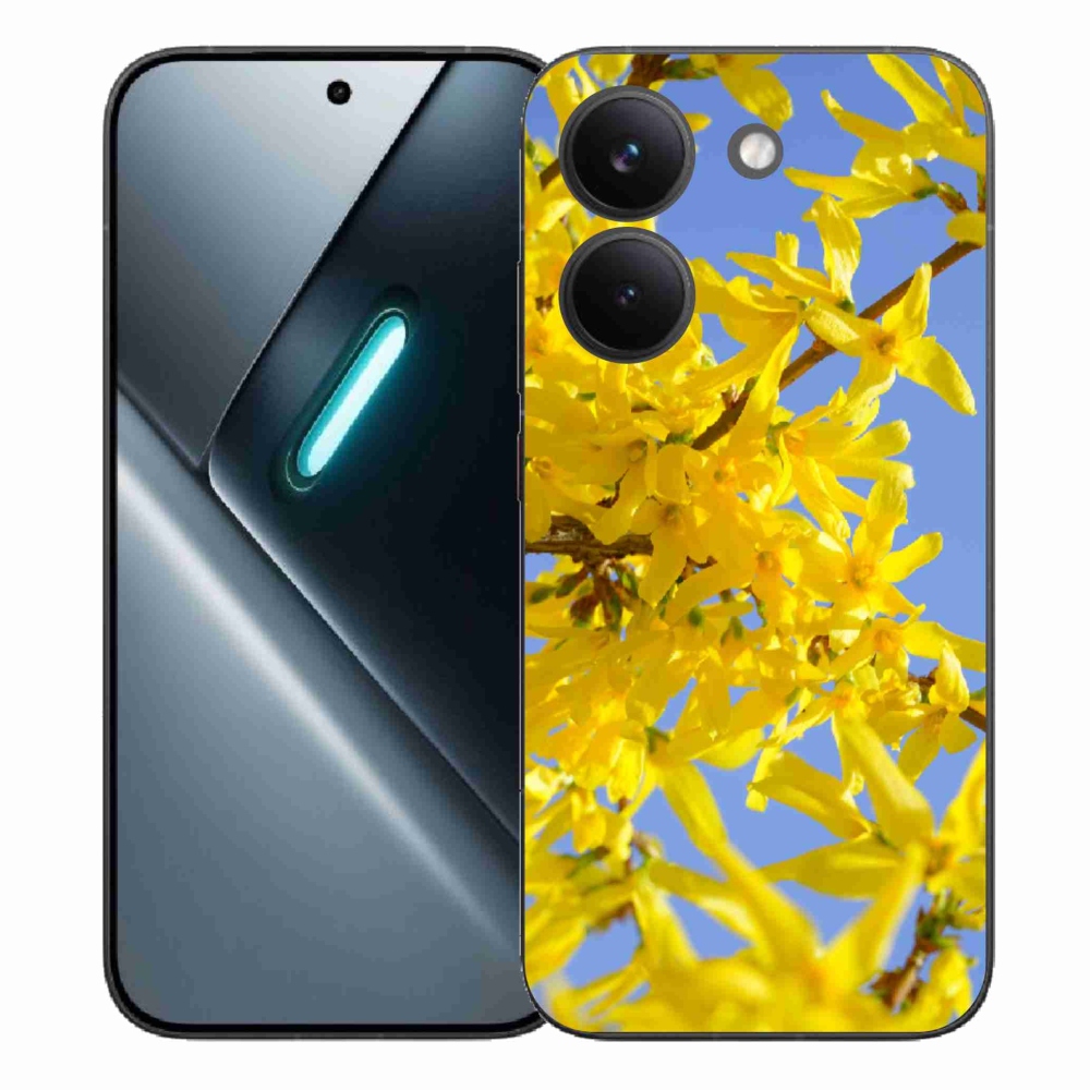 Gél borítás mmCase a Xiaomi Poco X8 Pro számára - sárga virágok